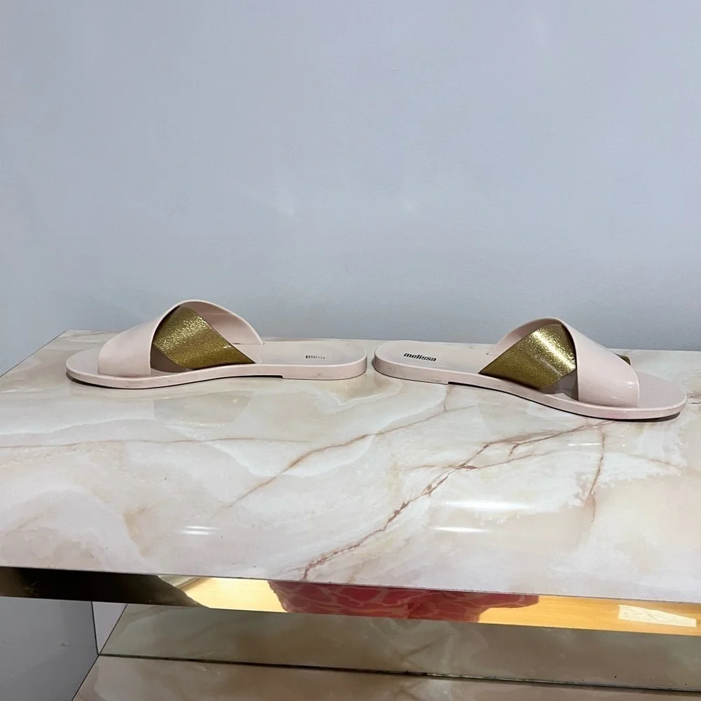 Melissa Gold and blush Sandals
